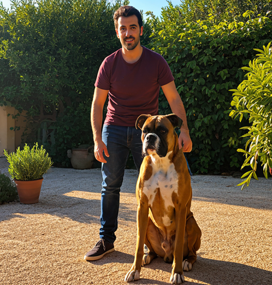 Giampy con un cane